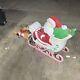 Vintage Santas Sleigh & Reindeer Lighted Christmas Blow Mold Grand Venture