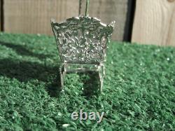 Vintage Schweizer Santa Sleigh Reindeer Metal Christmas Ornament Western Germany