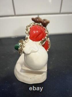 Vintage Spaghetti Santa Sleigh & Reindeer Japan Figurine 7 Christmas