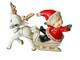 Vintage Ucagco Waving Pixie Elf Santa Suit Reindeer Sleigh Gold Trim Read More