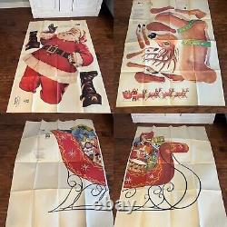 Vintage U-Bild Santa + Sleigh & 8 Reindeer Patterns No. 189, 257, 256 UNCUT Rare