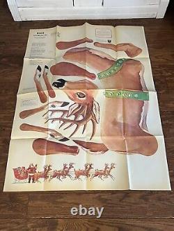 Vintage U-Bild Santa + Sleigh & 8 Reindeer Patterns No. 189, 257, 256 UNCUT Rare