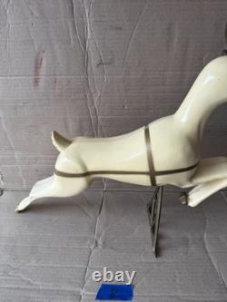 Vintage Union Christmas Reindeer Light Up Hard Blow Molds Rare Santa Sleigh B