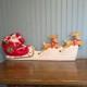 Vintage Union Products Santa Sleigh Reindeer Blow Mold Indoor Outdoor Decor