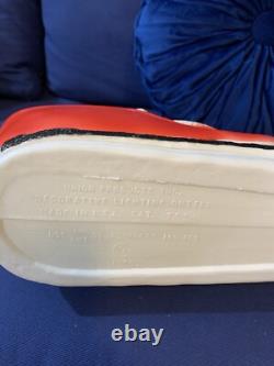 Vintage Union Products Santa's Sleigh & Reindeer Blow Mold With Light 26 USA