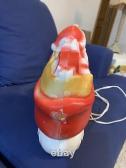 Vintage Union Products Santa's Sleigh & Reindeer Blow Mold With Light 26 USA