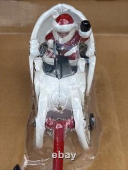 Vintage Utexiqual Cast Iron Sleigh Santa & Reindeer Littlestown Hardware NEW
