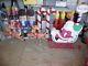 Vintage Lighted Santa Sleigh Sled (2) Reindeer Christmas Decorations Blow Molds