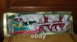 Vintage retro Christmas Fairy Light Tales Santa sleigh reindeer set orig box