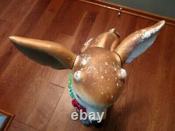 Vtg 1960's Poloron Christmas Fawn/Baby Deer Reindeer Lighted Blow Mold RARE