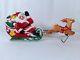 Vtg 1970 Empire Santa Sleigh And 2 Reindeer Blow Mold Tabletop No Cord Included