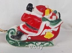 Vtg 1970 EMPIRE Santa Sleigh and 2 Reindeer Blow Mold Tabletop NO CORD INCLUDED