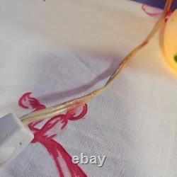 Vtg 1970 Empire Santa Reindeer Sleigh Lighted Table Top Blow Mold Made in USA