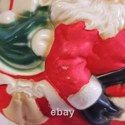 Vtg 1970 Empire Santa Reindeer Sleigh Lighted Table Top Blow Mold Made in USA