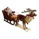 Vtg 1997 Holiday Creations Animated Santa Sleigh & Reindeer Tested Musical Smile