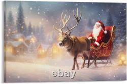 Vtg 1998 Special Times Santa Sleigh Reindeer LIGHTS MOVES SOUNDS SEE VIDEO READ