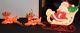 Vtg 1999 Grand Venture Santa Sleigh With 2 Reindeer Blow Mold Christmas Yard Decor