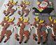 Vtg 70s Melted Plastic Popcorn Santa Claus Sleigh Wall Hanging Decor 6 Reindeer