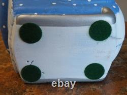 Vtg 7Pc. Kimple Mold Reindeer Sleigh Figurines Set Hand Painted Christmas FREESH