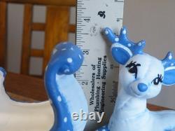 Vtg 7Pc. Kimple Mold Reindeer Sleigh Figurines Set Hand Painted Christmas FREESH