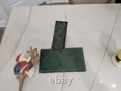 Vtg Balance Toy Santa Sleigh & Reindeer Balancing Metal Folk Art Pendulum Xmas