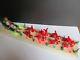 Vtg Christmas Display -carillon, Santa Sleigh And 8 Red Flocked Reindeer Japan