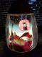 Vtg Coca Cola Christmas Lamp Moving Light Santa Sleigh Reindeer Coke Bottle