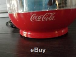 Vtg Coca Cola Christmas Lamp Moving Light Santa Sleigh Reindeer Coke Bottle