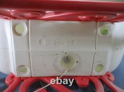 Vtg ENORMOUS Santa Claus Sled & Reindeer Lighted Christmas Blow Mold REDUCED $