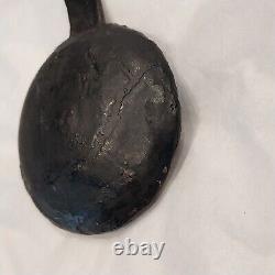 Vtg Folk Art Pendulum Metal Balance Toy Santa Sleigh & Reindeer with Stand 15.5