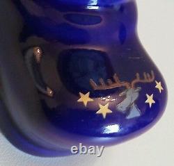 Vtg German Boot Christmas Mug Santa sleigh and reindeer Traditional holiday