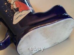 Vtg German Boot Christmas Mug Santa sleigh and reindeer Traditional holiday