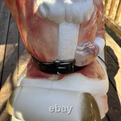 Vtg Grand Venture Christmas Mold Santa Sleigh! Light Works! Incl Reins! Large