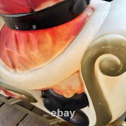 Vtg Grand Venture Christmas Mold Santa Sleigh! Light Works! Incl Reins! Large