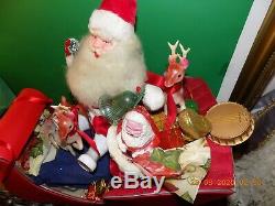 Vtg Harold Gale SANTA In SLEIGH REINDEER Rare Advertising COUNTER STORE DISPLAY