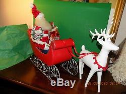 Vtg Harold Gale SANTA In SLEIGH REINDEER Rare Advertising COUNTER STORE DISPLAY