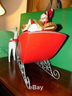 Vtg Harold Gale SANTA In SLEIGH REINDEER Rare Advertising COUNTER STORE DISPLAY