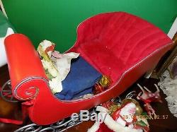 Vtg Harold Gale SANTA In SLEIGH REINDEER Rare Advertising COUNTER STORE DISPLAY