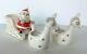 Vtg Holt Howard Santa & Sleigh Pulled By Reindeer Candle Holders Christmas Japan