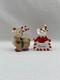 Vtg Kreiss Santa In Sleigh Rudolph Reindeer Salt Pepper Shaker Figurines