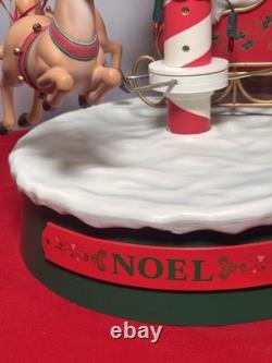 Vtg Matrix Ltd Motion Santa Sleigh Reindeer Street Sign Optional Music 1995