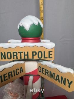 Vtg Matrix Ltd Motion Santa Sleigh Reindeer Street Sign Optional Music 1995