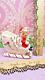 Vtg Napco 1956 Christmas Santa Girl Holly Candy Cane Sleigh Holds Tree Ax4042