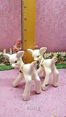 Vtg NAPCO Christmas WAVING SANTA Sleigh TWO Prancing Reindeer HITCH & REINS