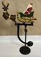 Vtg. Pendulum Perpetual Balancing Santa's Sleigh & Reindeer Cast Iron