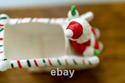 Vtg Relco Japan Santa Sleigh 2 Reindeer Christmas Figurines MCM Original Box