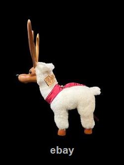 Vtg Robert Raikes Christmas Wood Santa Bears Reindeer Sled Set 6