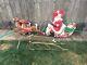 Vtg Santa Sleigh 2 Reindeer Blow Mold Christmas Lighted Yard Decor General Foam