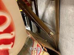 Vtg Santa Sleigh Reindeer Blow Mold Christmas Yard Decor Empire Light Giant Nice