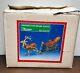 Vtg Wooden And Brass Sleigh And Reindeer From Christmas Around The World In Box